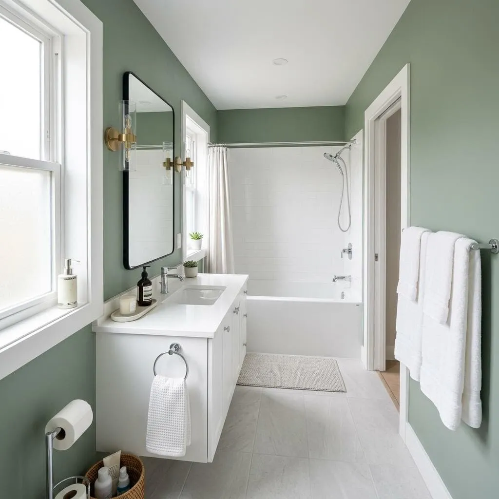 Illustrative clean bathroom interior